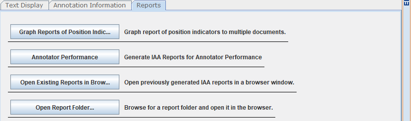 Reports tab